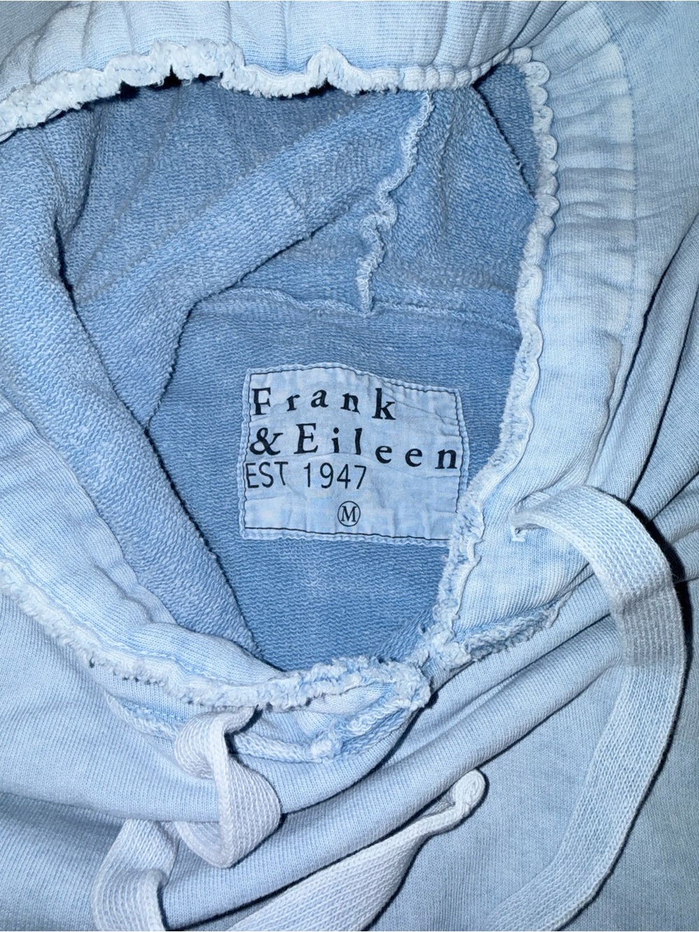 Frank & Eileen Kane Capelet Hoodie Light Blue Medium Like New - Picture 5 of 9